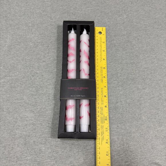 Christian Siriano Pink Bats 2 LED Flameless Taper Candles - Picture 6 of 6